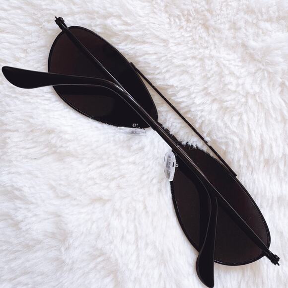 Carl Black Aviator Slim Sunglasses - Picture 11 of 12